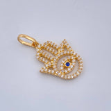 Dije Mano Hamsa 1.35gr / 2.2cm-Oro Amarillo 18K %