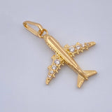 Dije Avion 1.2gr / 2.4cm-Oro Amarillo 18K +