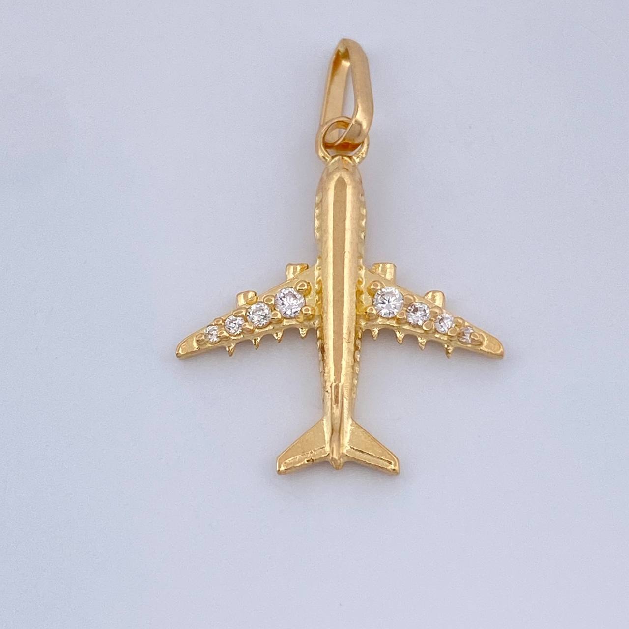 Dije Avion 1.2gr / 2.4cm-Oro Amarillo 18K +