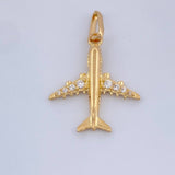 Dije Avion 1.2gr / 2.4cm-Oro Amarillo 18K +