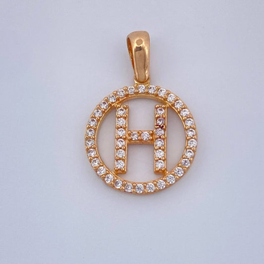 Dije H 1.2gr / 1.8cm-Oro Amarillo 18K +