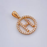 Dije H 1.2gr / 1.8cm-Oro Amarillo 18K +