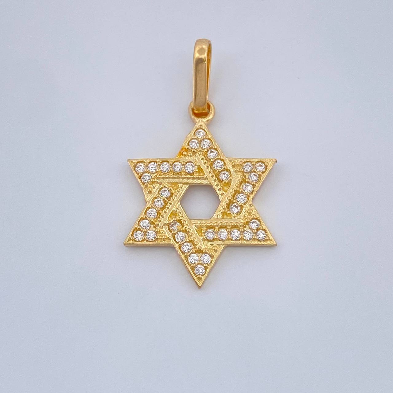 Dije Estrella De David 1.15gr / 2.3cm-Oro Amarillo 18K +