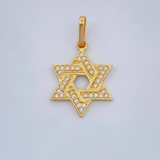 Dije Estrella De David 1.15gr / 2.3cm-Oro Amarillo 18K +