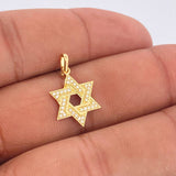 Dije Estrella De David 1.15gr / 2.3cm-Oro Amarillo 18K +