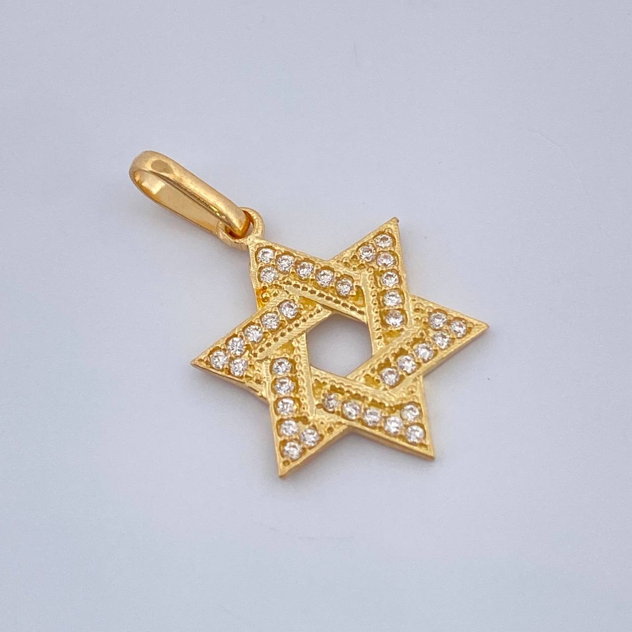 Dije Estrella De David 1.15gr / 2.3cm-Oro Amarillo 18K +