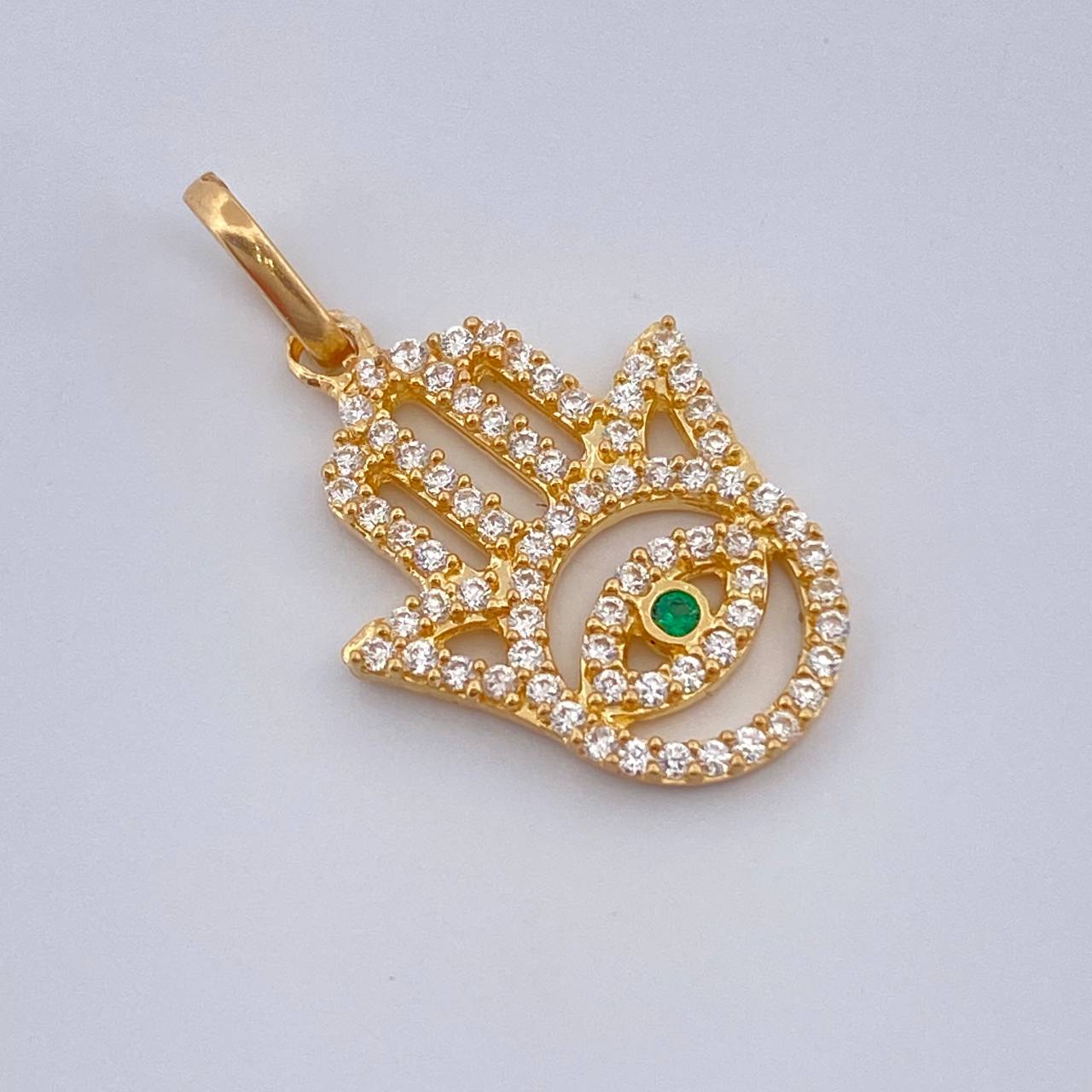 Dije Mano Hamsa 1.25gr / 2.2cm-Oro Amarillo 18K %