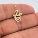 Dije Mano Hamsa 1.25gr / 2.2cm-Oro Amarillo 18K %