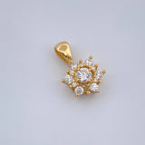 Dije Flor 0.85gr / 1.4cm-Oro Amarillo 18K %