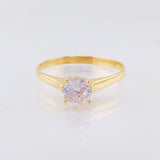 Anillo Solitario 1.65gr / T6 / Oro Amarillo 18K *