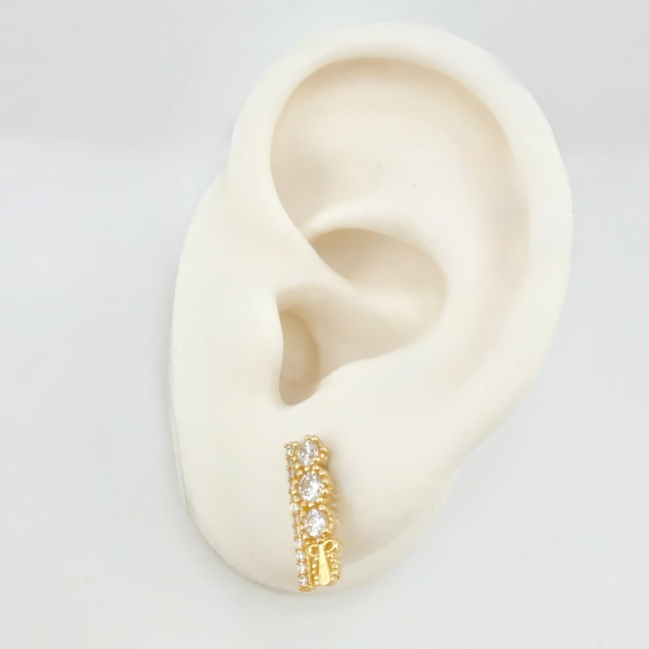 Topos Carril Trio De Liz 2.55gr / 1.5cm / Oro Amarillo 18K