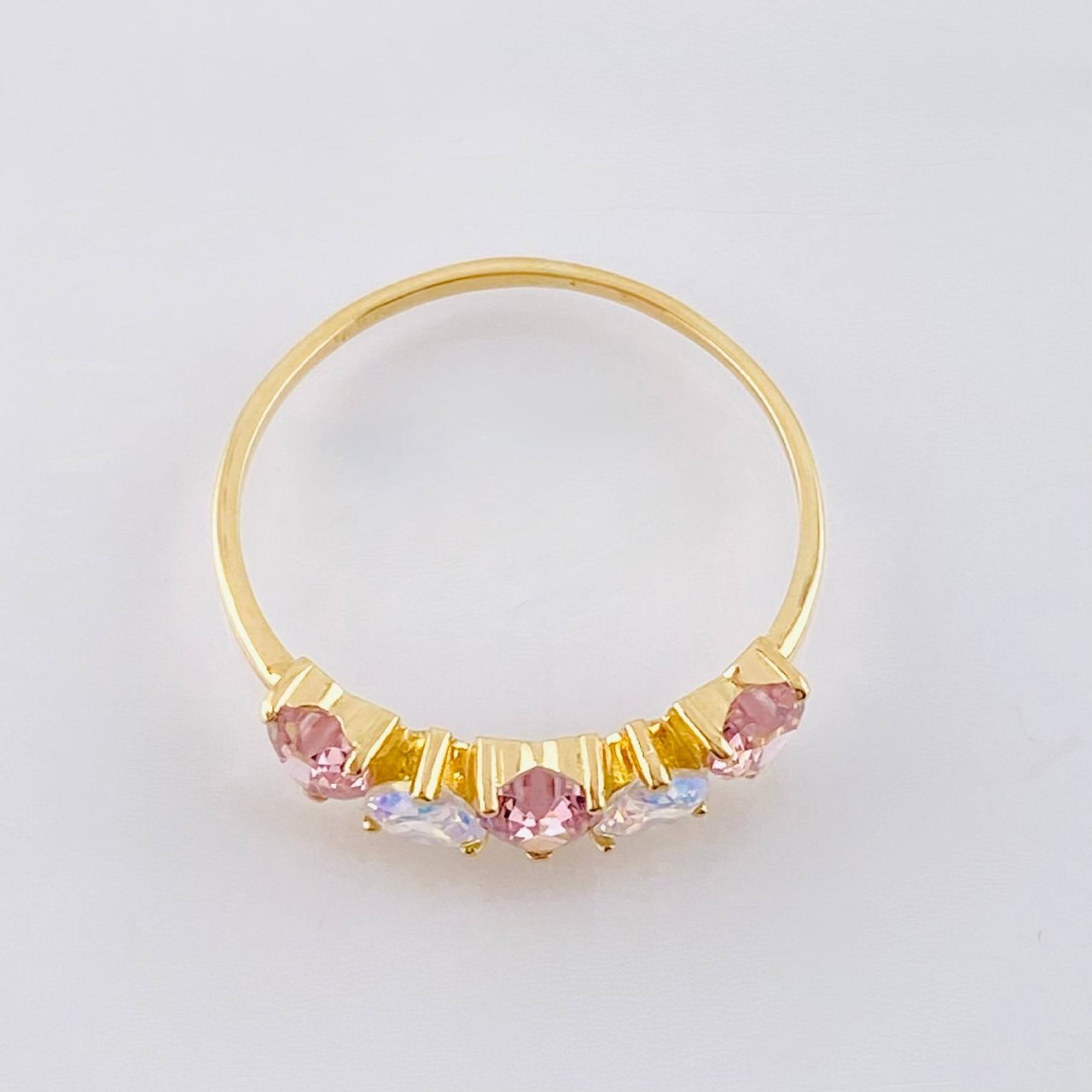 Anillo Cristal de Luna 1.65gr / T7 3/4 / Oro Amarillo 18K *