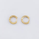 Candongas Carril Punteado 1.5gr / 1.1cm / Oro Amarillo 18K ©