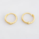 Candongas Lisas Abultadas 1.05gr / 1cm / Oro Amarillo 18K *