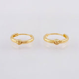 Candongas Lisas Abultadas 1.1gr / 1cm / Oro Amarillo 18K