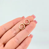 Candongas Lisas Abultadas 1.05gr / 1cm / Oro Amarillo 18K *