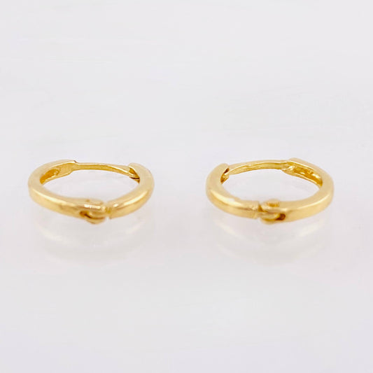 Candongas Lisas 0.85gr / 1.1cm / Oro Amarillo 18K