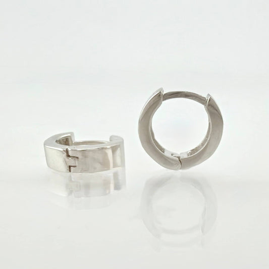 Candongas Linea Gruesa 2.2gr / 1cm / Oro Blanco 18K *