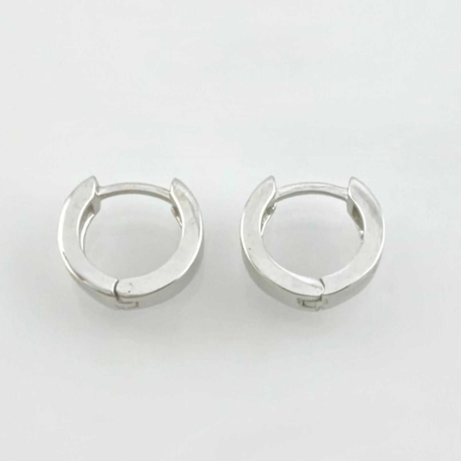 Candongas Linea Gruesa 2.2gr / 1cm / Oro Blanco 18K *