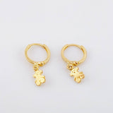 Candongas Oso TS Colgante Liso 1.45gr / 1.9cm / Oro Amarillo 18K
