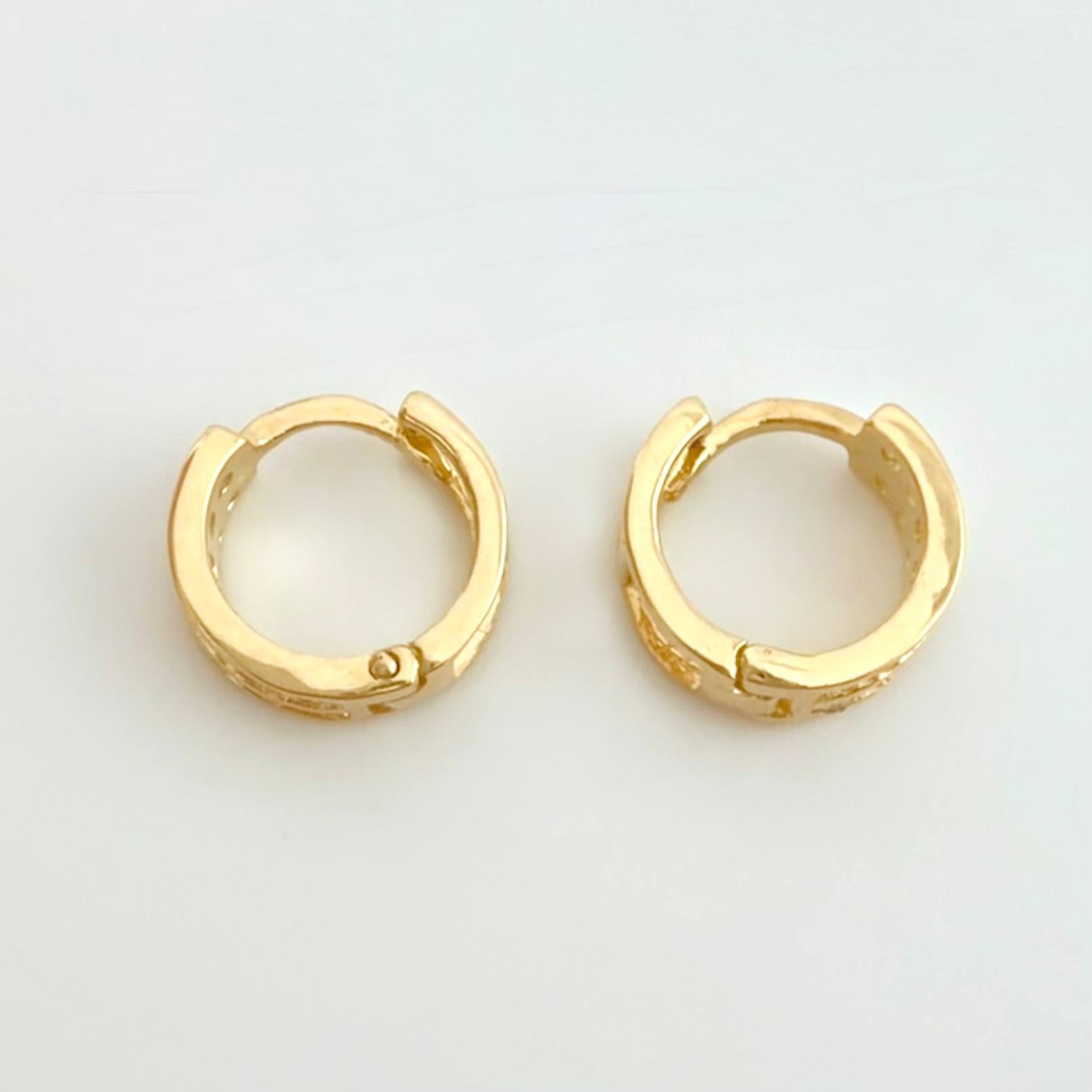 Candongas Carril Doble 1.9gr / 1cm / Oro Amarillo 18K