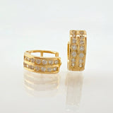 Candongas Carril Doble 1.9gr / 1cm / Oro Amarillo 18K