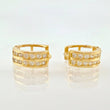 Candongas Carril Doble 1.9gr / 1cm / Oro Amarillo 18K