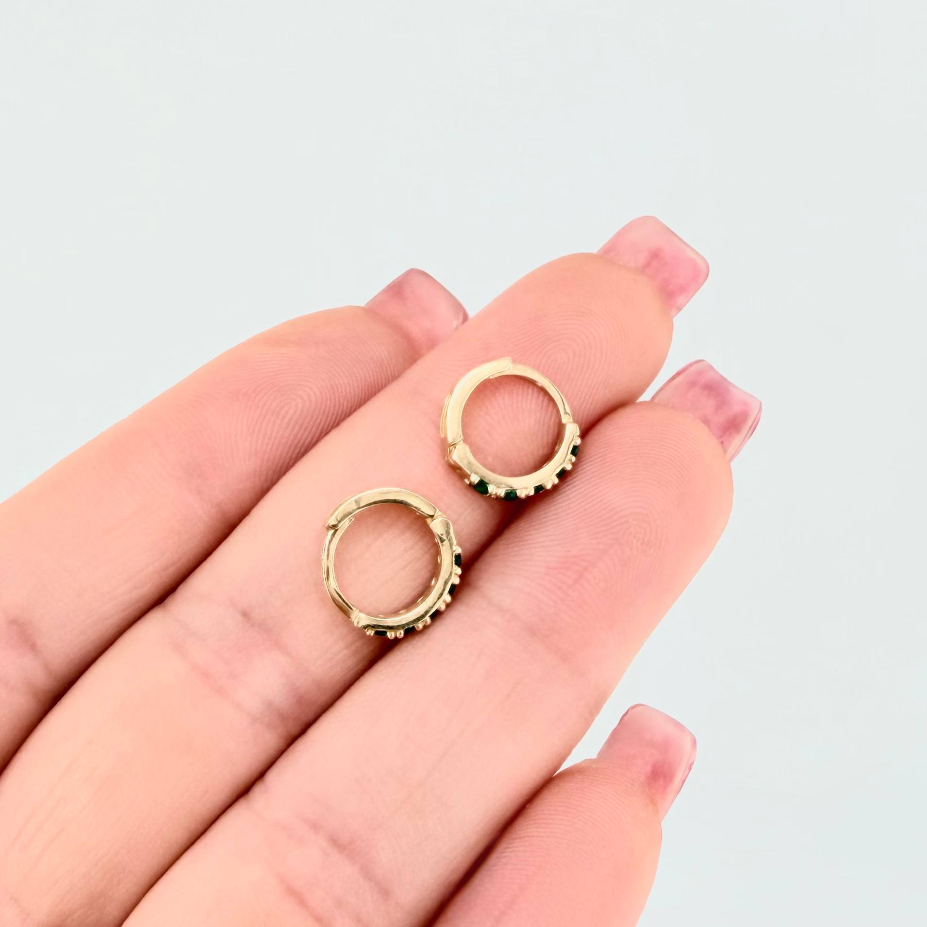 Candongas Linea Tupida 1.45gr / 1.1cm / Oro Amarillo 18K *