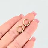 Candongas Linea Tupida 1.45gr / 1.1cm / Oro Amarillo 18K *