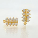 Candongas Abanico Vertical 2.9gr / 1cm / Oro Amarillo 18K *