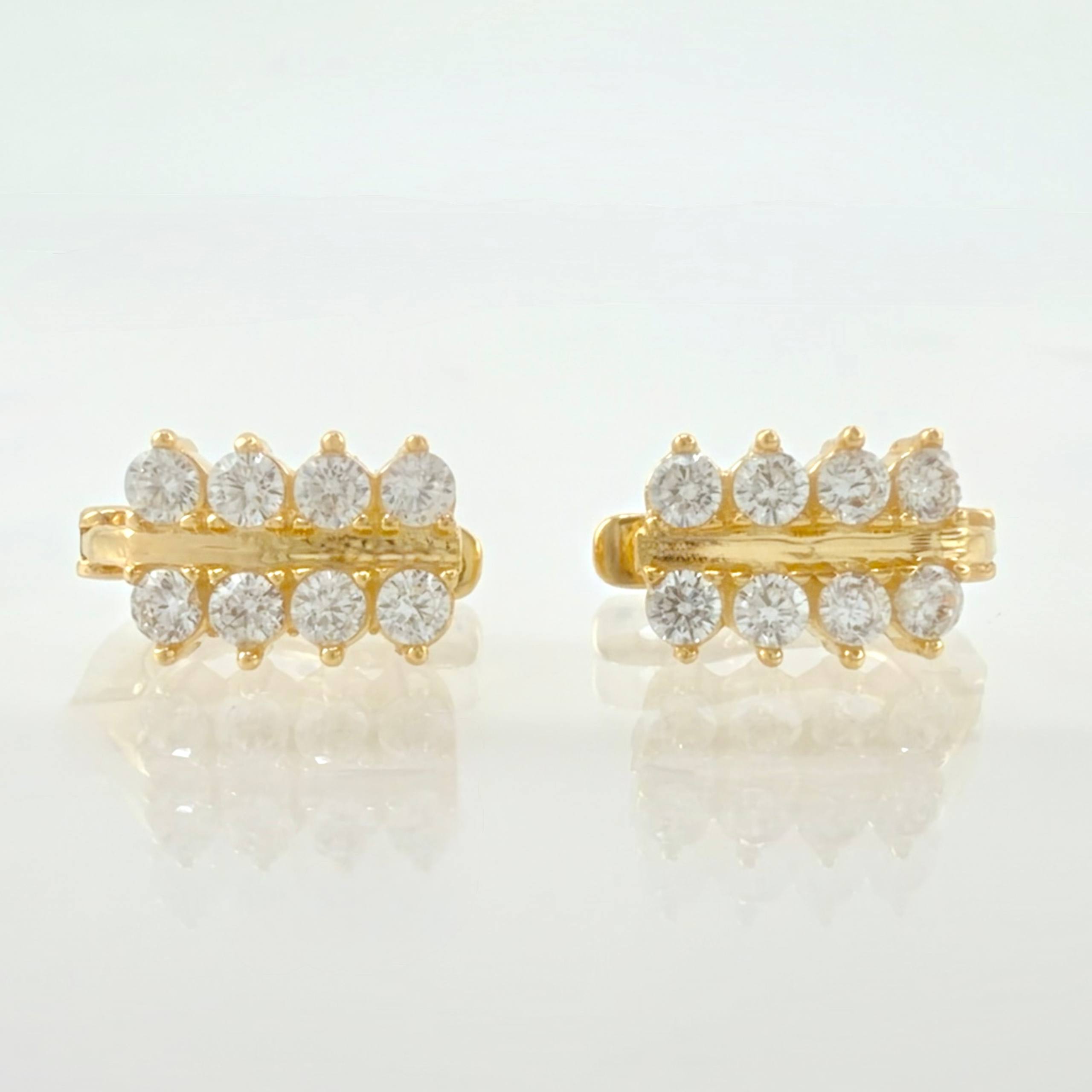 Candongas Abanico Vertical 2.9gr / 1cm / Oro Amarillo 18K *