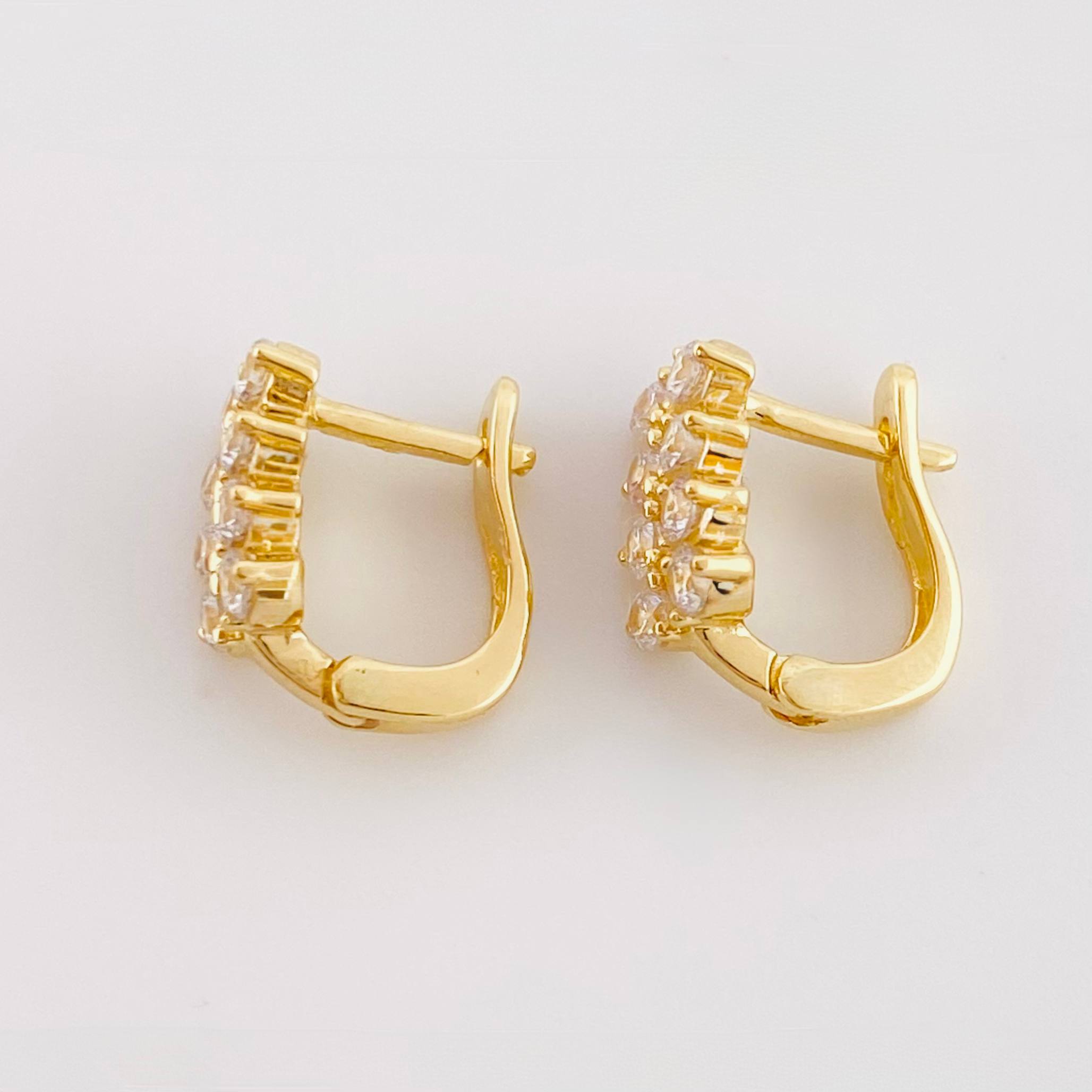 Candongas Abanico Vertical 2.9gr / 1cm / Oro Amarillo 18K *