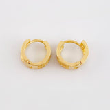 Candongas Carril Triple 2.15gr / 1cm / Oro Amarillo 18K ©