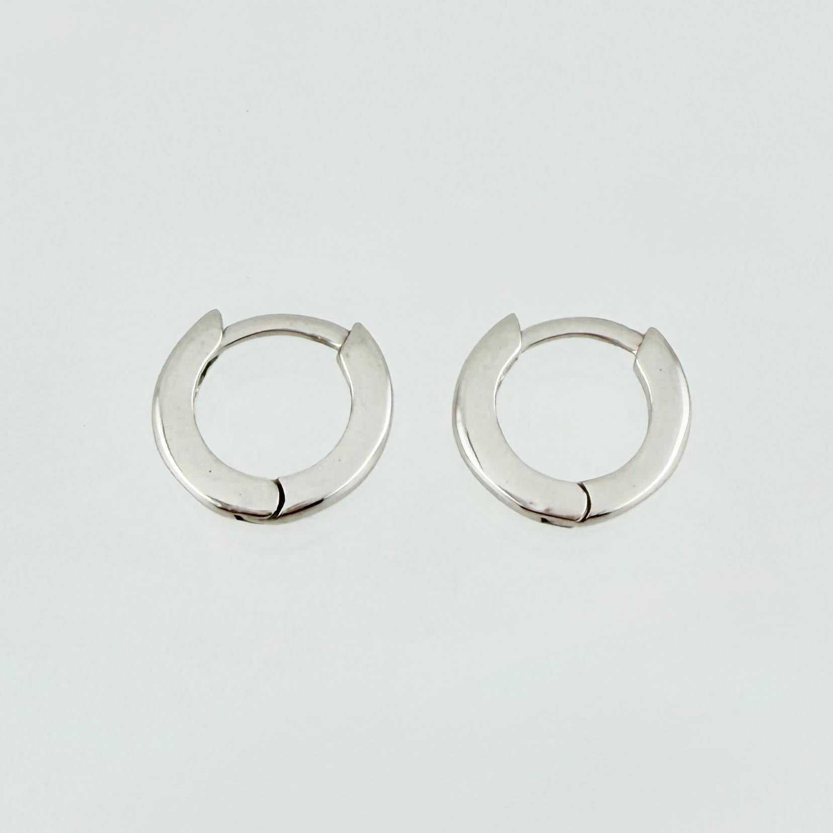 Candongas Aro Grueso 1.55gr / 1.1cm / Oro Blanco 18K