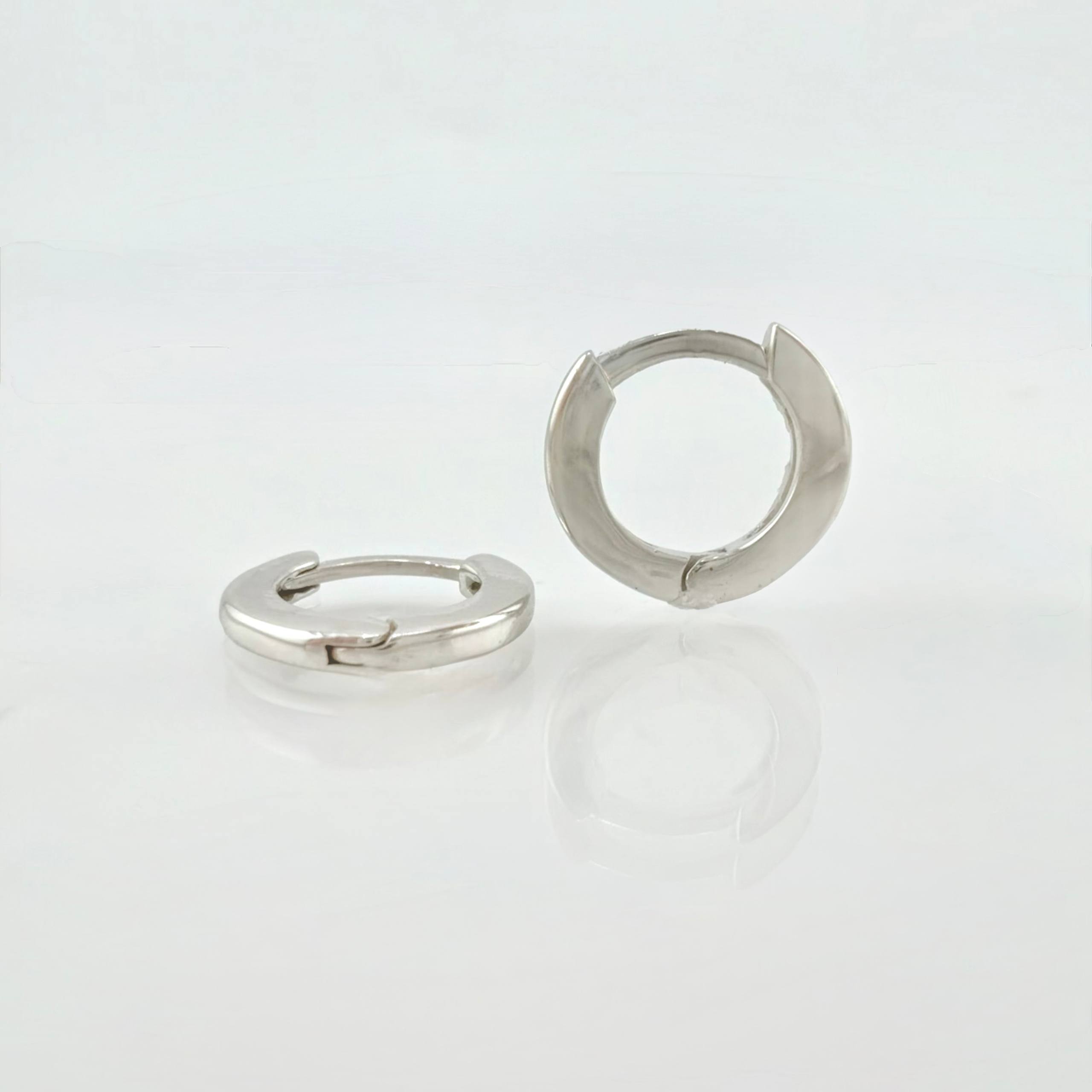 Candongas Aro Grueso 1.55gr / 1.1cm / Oro Blanco 18K