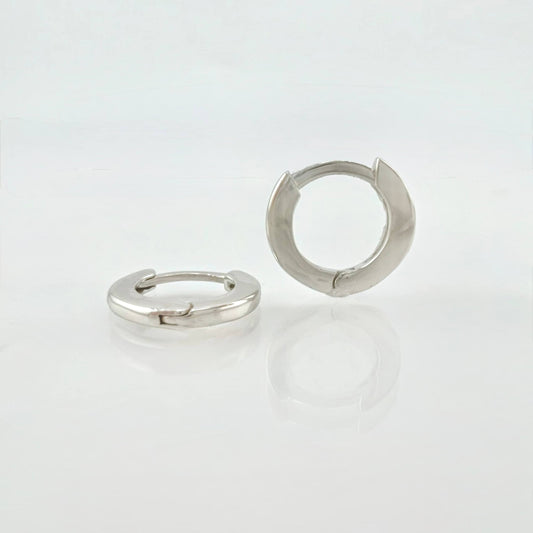 Candongas Aro Grueso 1.55gr / 1.1cm / Oro Blanco 18K