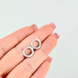 Candongas Aro Grueso 1.55gr / 1.1cm / Oro Blanco 18K