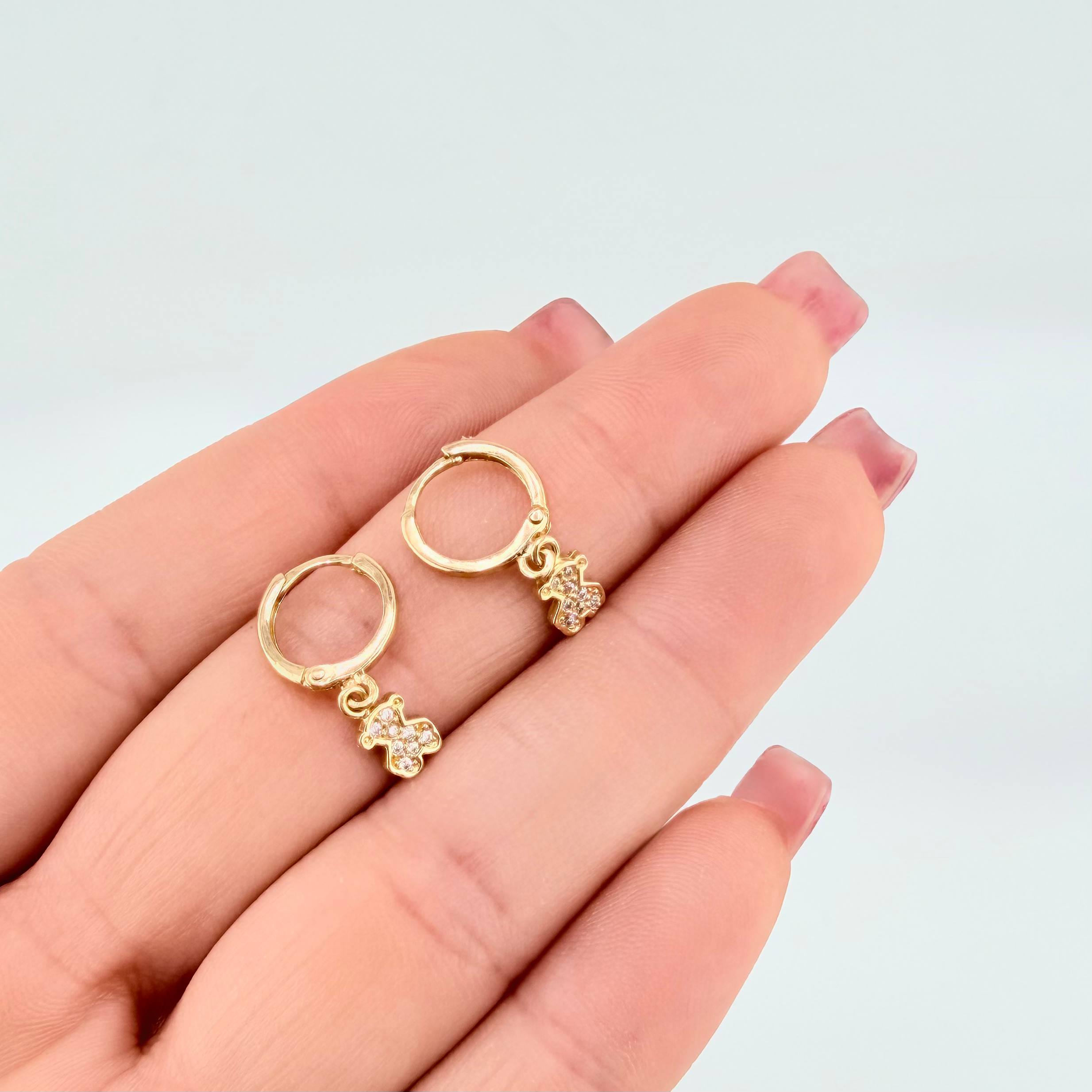 Candongas Oso TS Colgante 1.5gr / 1.9cm / Oro Amarillo 18K ©