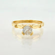 Anillo Solitaro Alza Victoriana 2.65gr / T7 1/2 / Oro Amarillo 18K ©