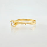 Anillo Solitaro Alza Victoriana 2.65gr / T7 1/2 / Oro Amarillo 18K ©