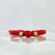 Pulsera Roja Bola Deseos 0.45gr / 5mm Bolas Diamantadas 2 und Oro Amarillo *
