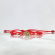Pulsera Roja Arcángel Mateado 0.6gr / 3mm Bolas Diamantadas 4 und Oro Amarillo *