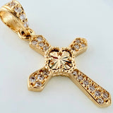 Dije Cruz Trebol 1.1 g / 2.4 cm Oro Amarillo 18K