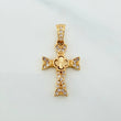 Dije Cruz Trebol 1.6 g / 2.4 cm Oro Amarillo 18K