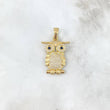 Dije Búho 6gr / 3.4cm / Circones Blancos Oro Amarillo