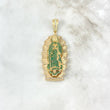 Dije Virgen de Guadalupe 14.55gr / 6cm / Circones Blancos-Verdes Oro Amarillo *