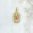 Dije Virgen de Guadalupe 4.8gr / 3.8cm / Circones Blancos-Verdes-Fucsias Oro Amarillo *