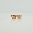 Topos Silueta Mariposa Flor 0.75gr / 6.04mm Oro Rosa 18K %