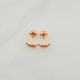 Topos Silueta Mariposa Flor 0.75gr / 6.05mm Oro Rosa 18K &