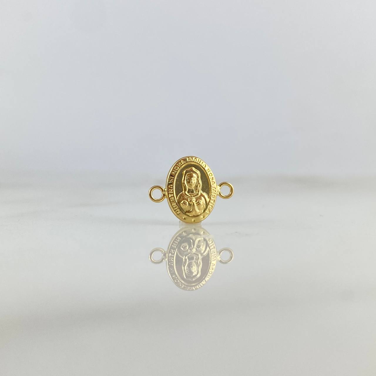 Herraje Virgen Rosa Mística 0.35gr / 1.3cm / Mate  Oro Amarillo
